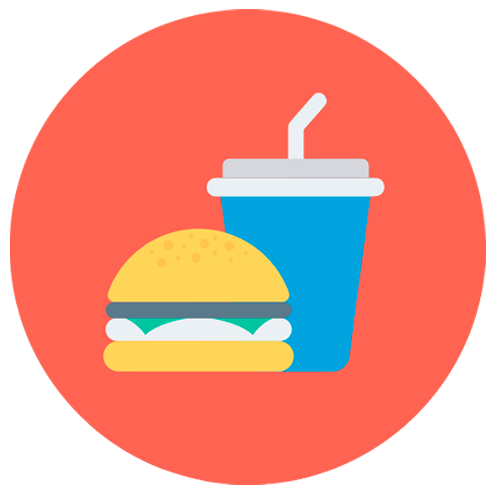 hamburger and soda icon