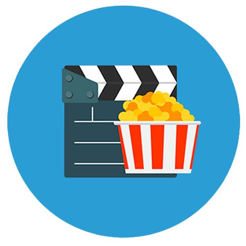 movie and popcorn icon